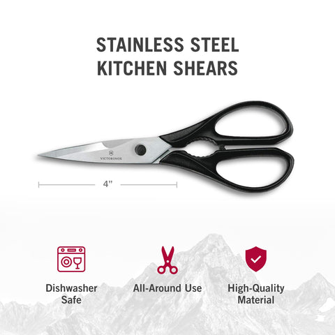 Victorinox Swiss Classic Come Apart Kitchen Shear showing built-in bottle opener for quick kitchen convenience.