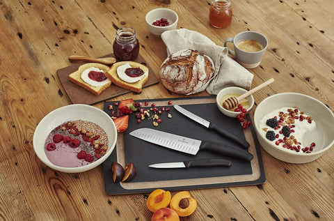 Victorinox Swiss Classic knife set ideal for crusty bread and tomatoes