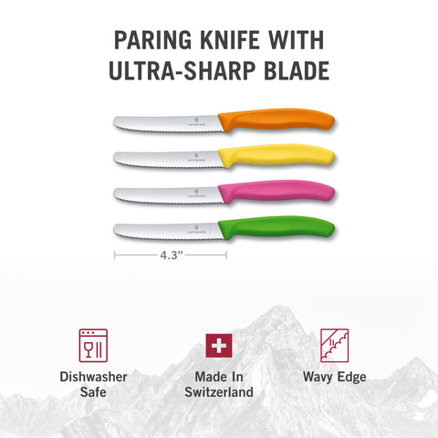 Victorinox Swiss Classic paring knife ideal for garnishing and peeling fruits and vegetables.