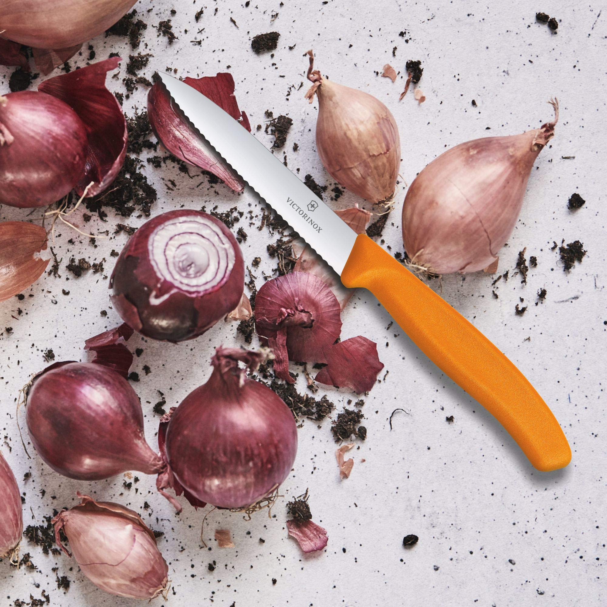 Victorinox Swiss Classic paring knife in a kitchen drawer for easy access
