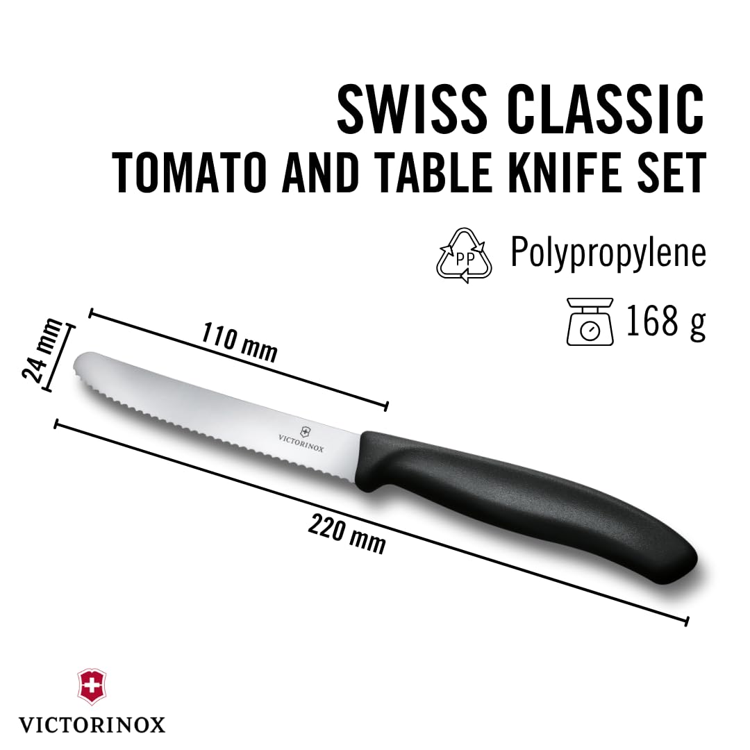 Victorinox Swiss Classic serrated blade close-up with durable stainless edge