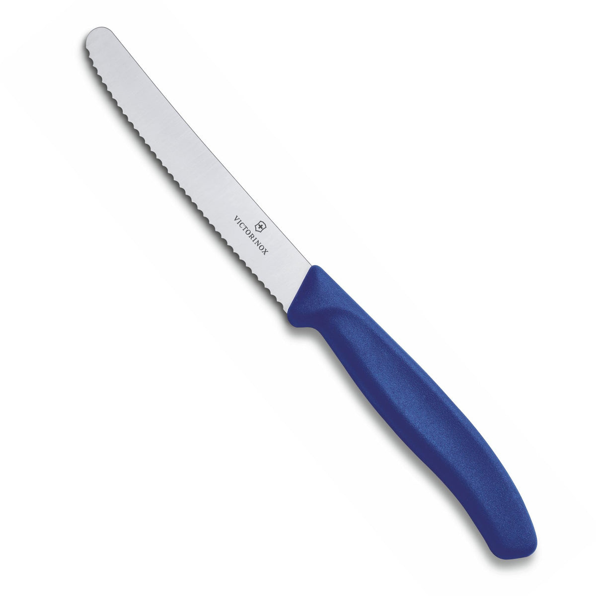 Victorinox Swiss Classic tomato knife with blue handle for precise prep