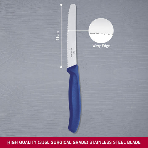 Victorinox tomato knife serrated blade cutting soft-skinned fruits smoothly