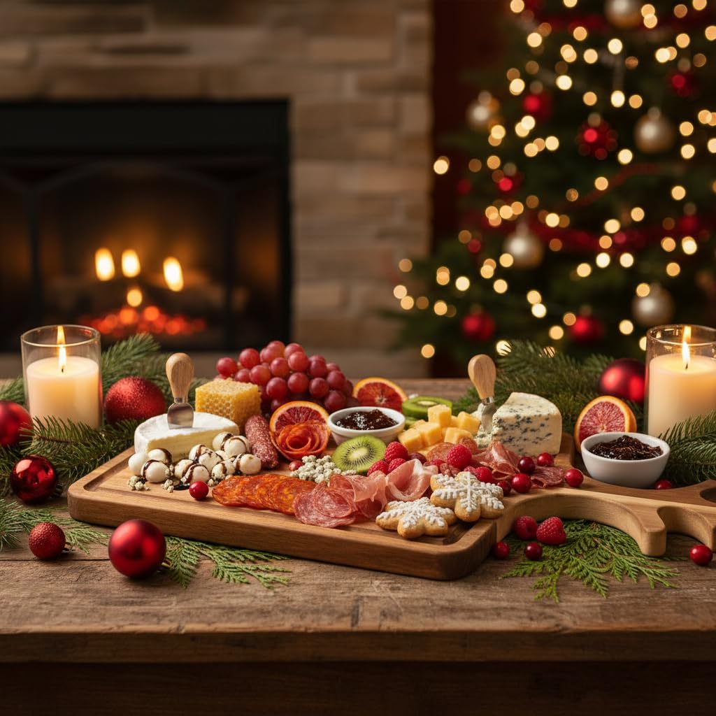 VICTORY RELAX holiday serving tray muestra quesos y frutas para servir