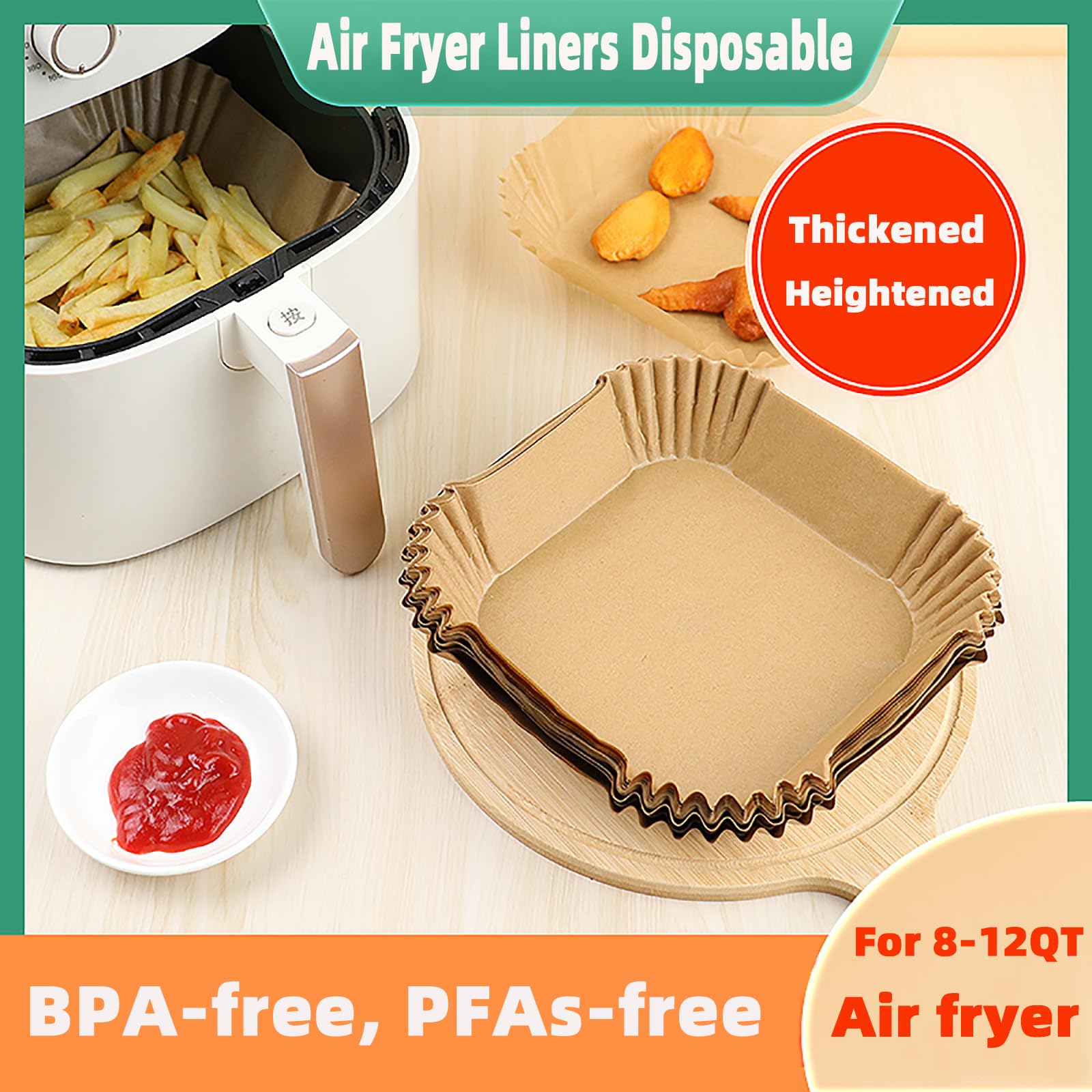 Victoyaw waterproof parchment liners stay oil-free and protect your air fryer surface.