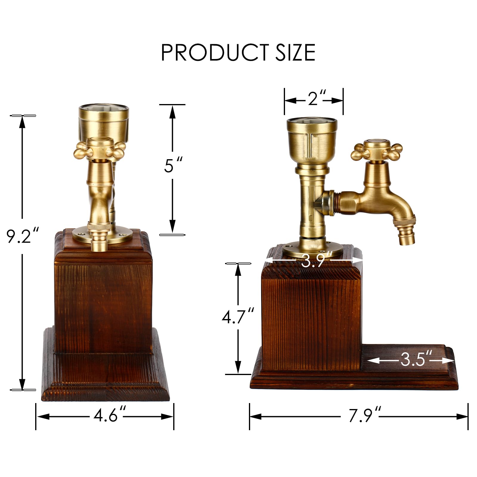 Vida Brillante drink dispenser with carbonized wood base adds rustic elegance