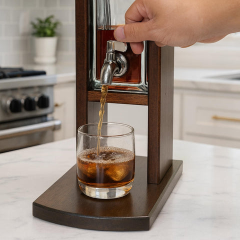 Vida Brillante centerpiece enhances home bars, man caves, or dining rooms.