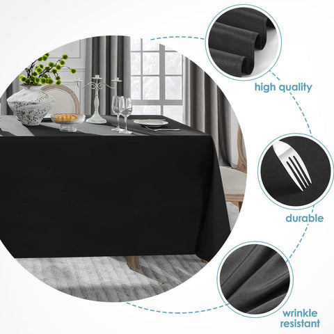 VidaFete tablecloth closeup shows stain resistant fabric for easy cleanup