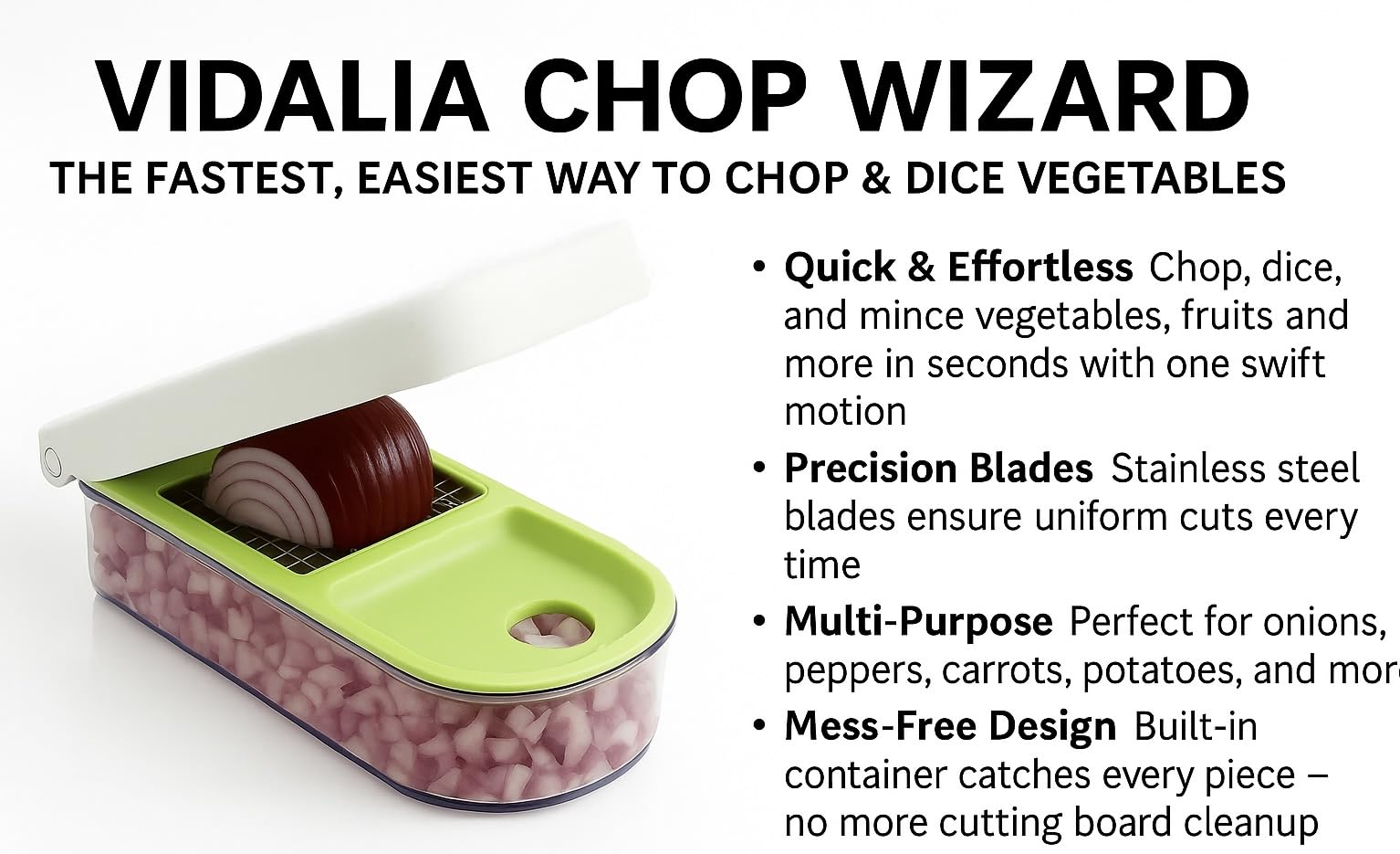 Vidalia Chop Wizard cleaning tool for safe cleanup