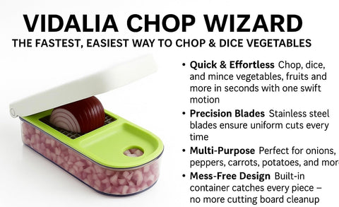 Vidalia Chop Wizard cleaning tool for safe cleanup
