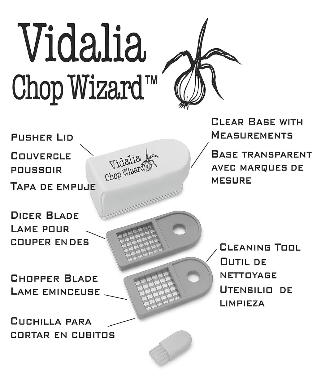 Vidalia Chop Wizard dishwasher-safe parts for easy cleanup