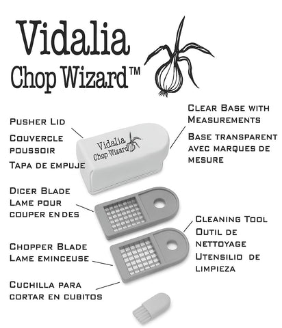 Vidalia Chop Wizard dishwasher-safe parts for easy cleanup