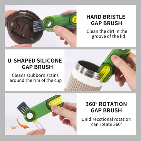 Vidonio slit brush with stiff bristles for corners and edges.