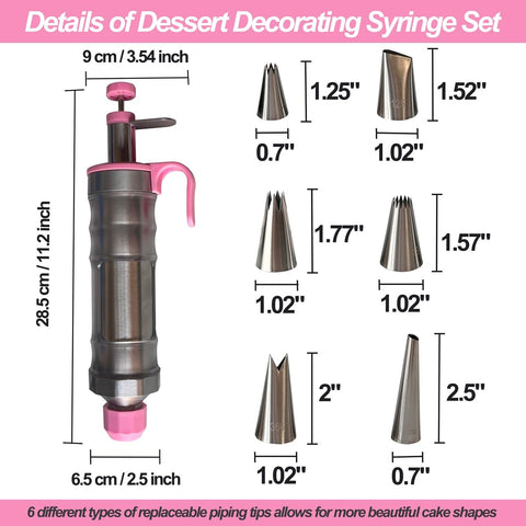 VIEASST six piping nozzles enable creative cake designs
