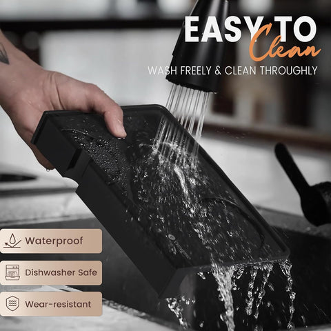 Durable silicone espresso mat stands up to daily tamping