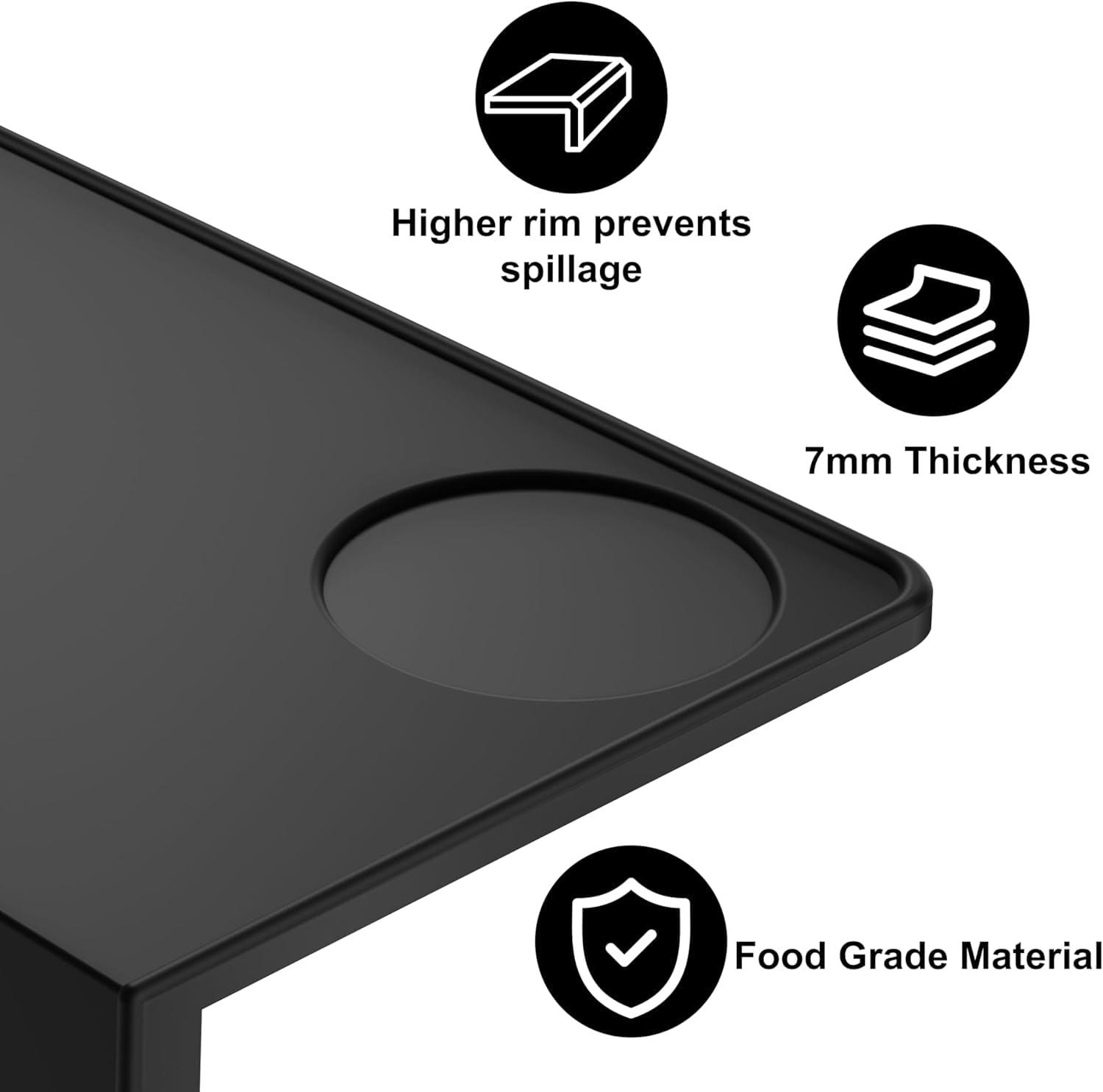 Portafilter stability mat promotes consistent tamping