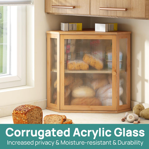 Acrylic wavy door panel offers privacy and a soft look