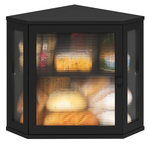 Viewcare corner bread box in bamboo stores loaves neatly on the counter.