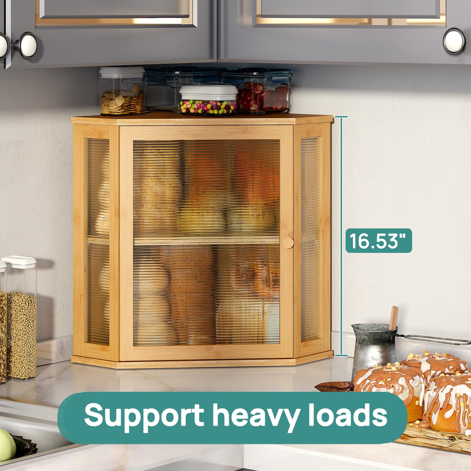 Corner design maximizes counter space in small kitchens