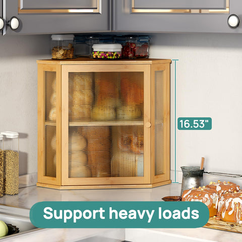 Corner design maximizes counter space in small kitchens