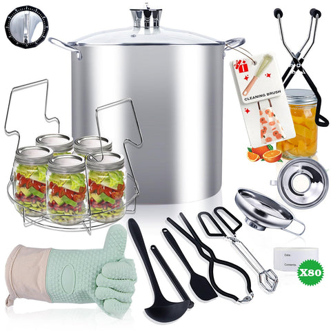 Vigamimn canning pot with rack for even heat in water bath canning