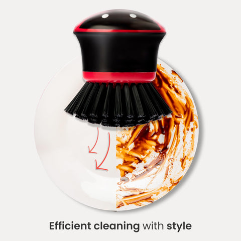 The Vigar drying holder keeps the brush ready after washing in the sink area.