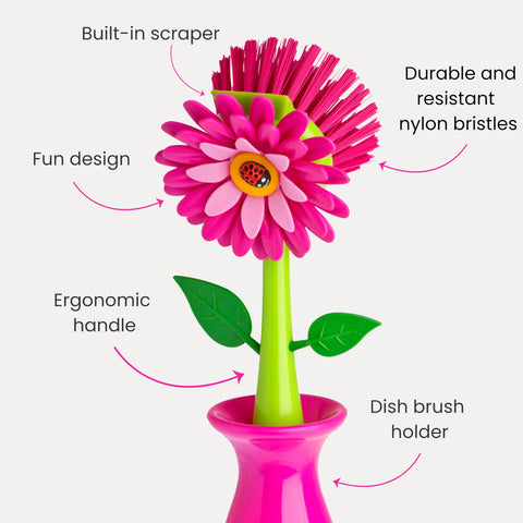 Vigar Flower Power non-stick safe scrubber for pots and pans