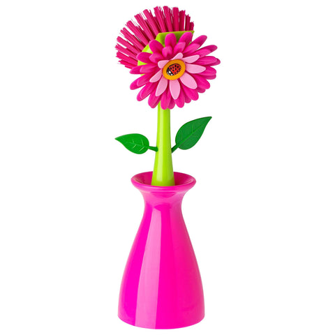 Vigar Flower Power sink cleaning tool in action for sinks