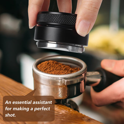 VIGIND 58mm coffee distributor anti-slip ABS handle for secure grip during use.