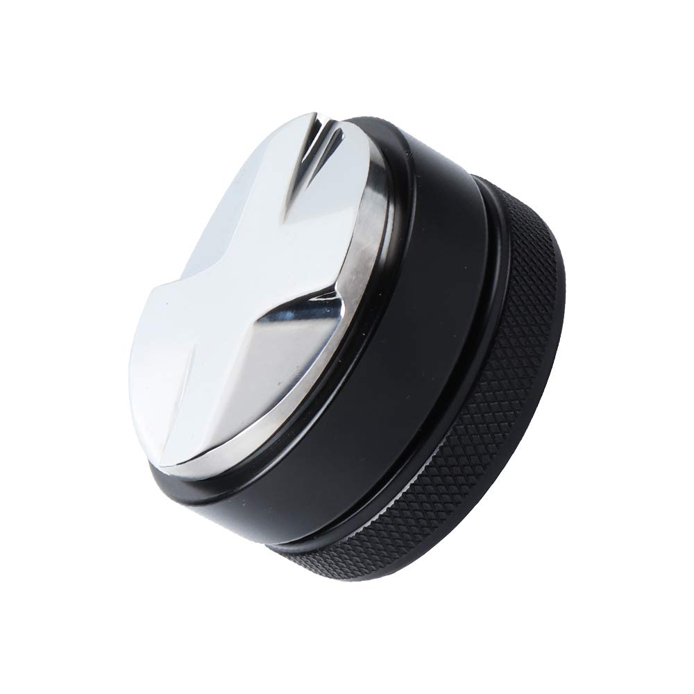VIGIND 58mm coffee distributor base shows durable stainless steel for consistent tamping.