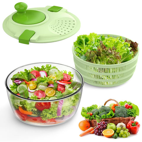 Vihoom salad spinner with mesh basket enabling quick greens drying
