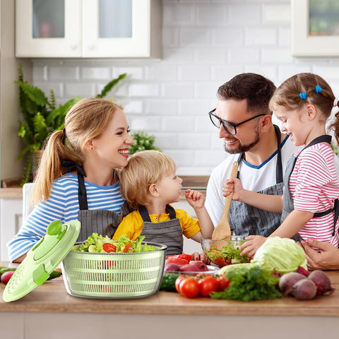 Vihoom salad spinner easy cleaning with removable parts after use