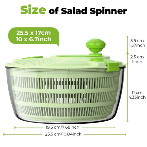 Vihoom salad spinner four point four qt capacity suits family meals