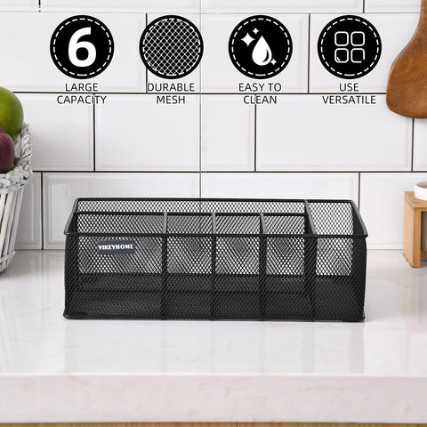 VIKEYHOME cup holder compartment stores cups for quick serving.
