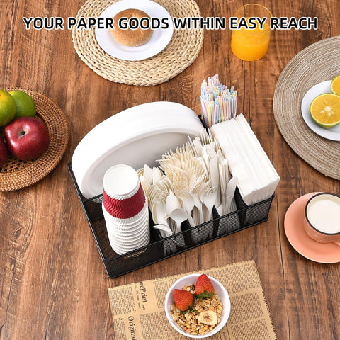 VIKEYHOME durable metal construction ensures long-lasting countertop organization.