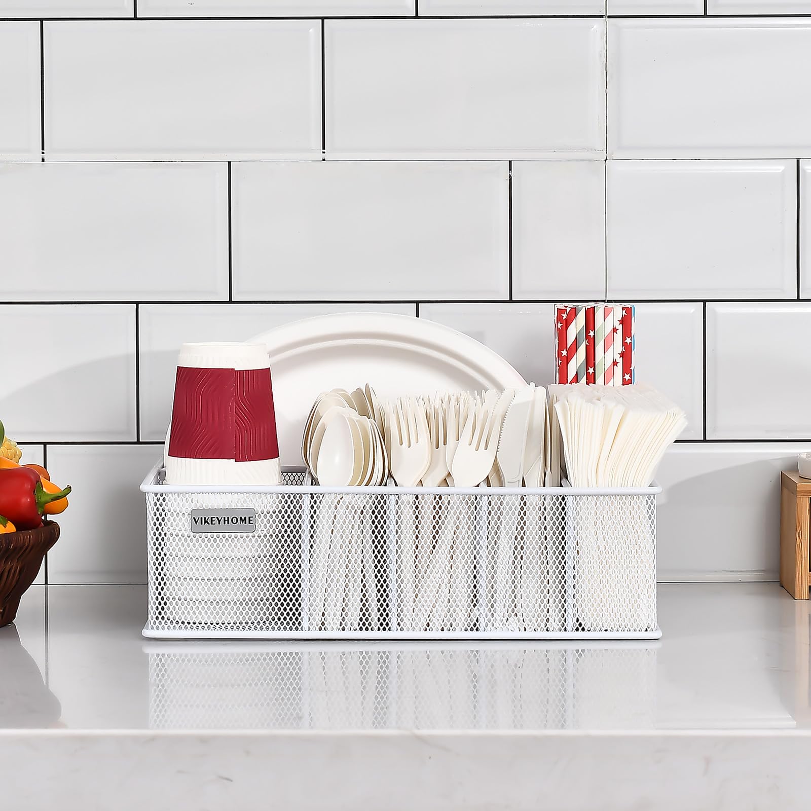 VIKEYHOME easy-clean metal surface ready to wipe down after use.