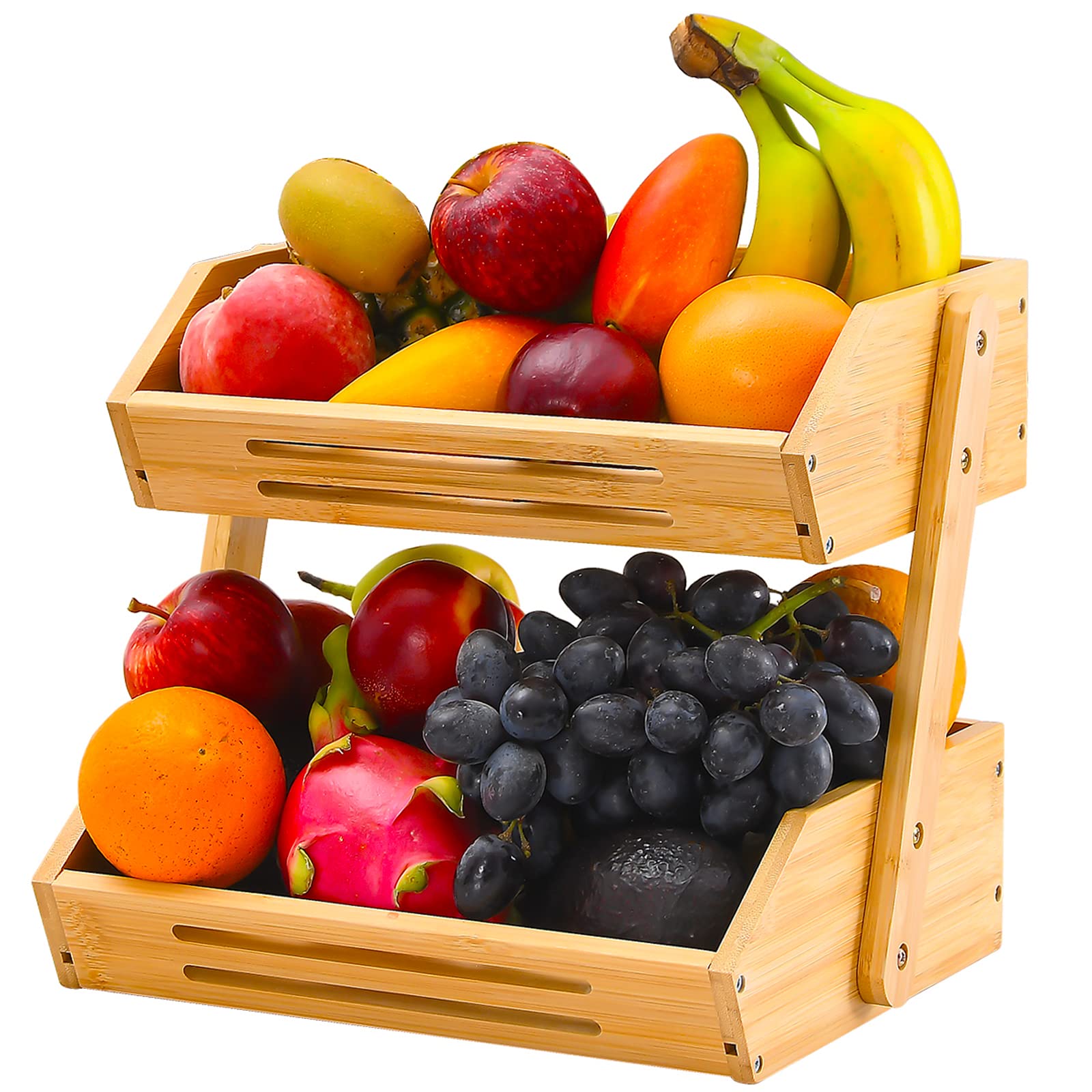 VIKEYHOME bottom tier provides extra storage for snacks and vegetables
