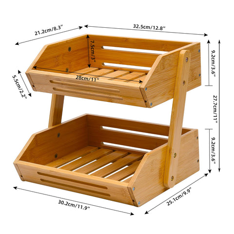 VIKEYHOME top tier with ample surface area for easy access to fruit