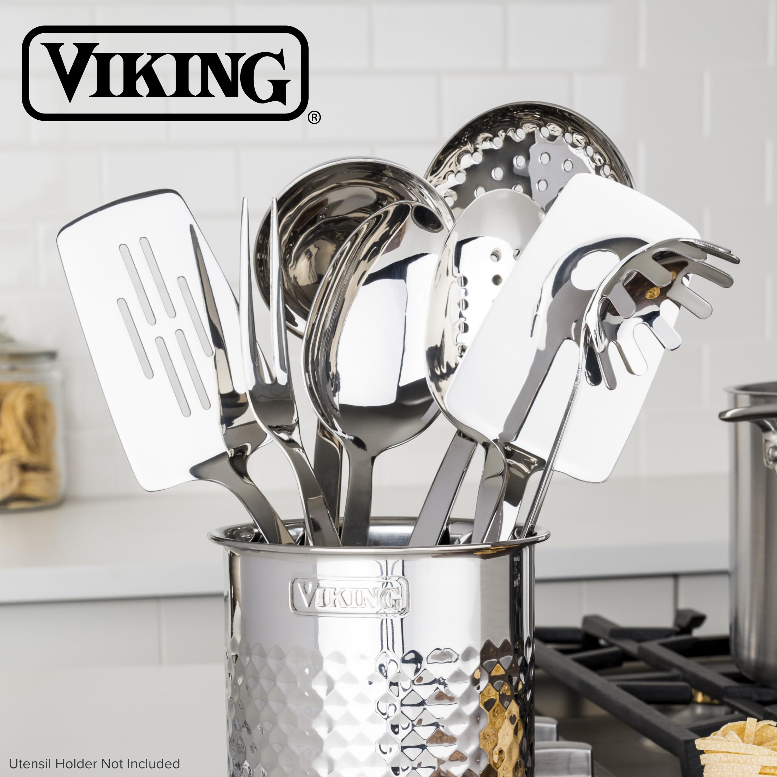 Viking 8-piece utensils set meat fork, ideal for serving.