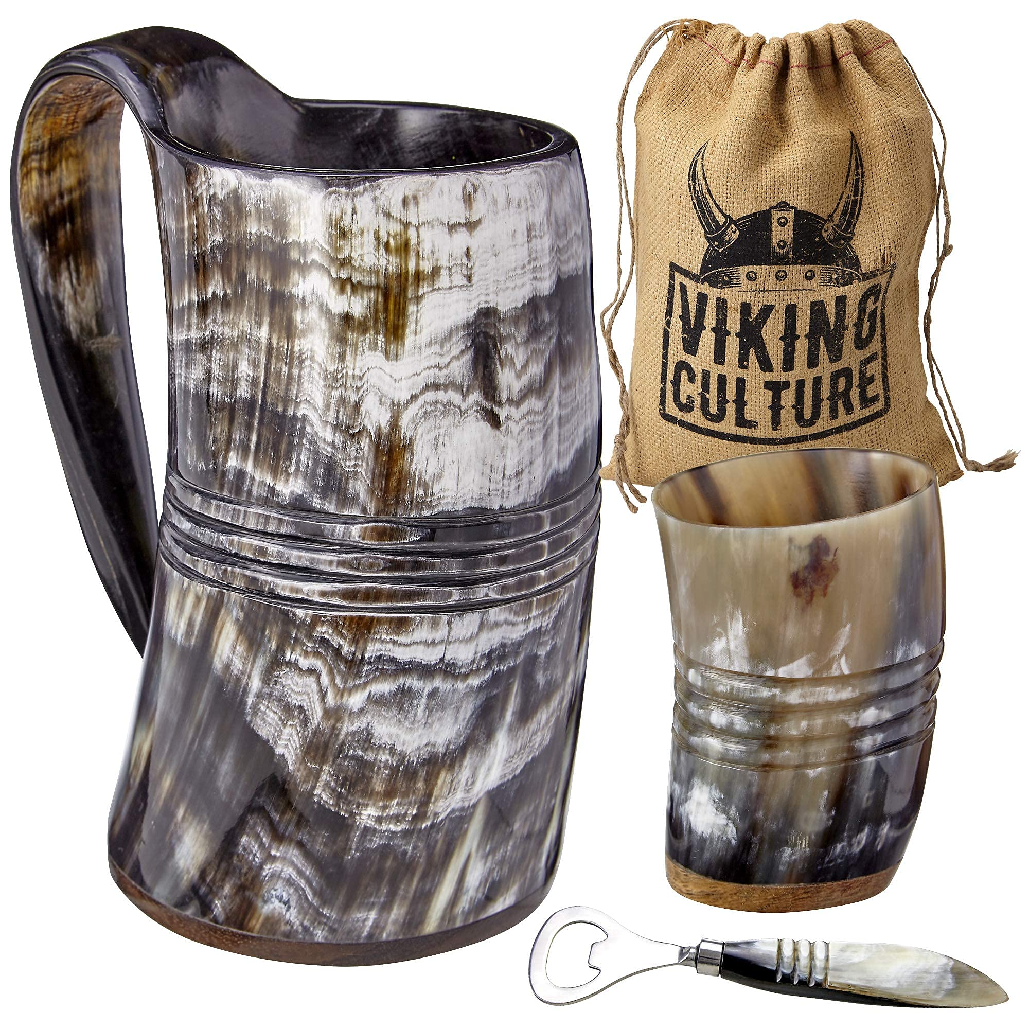 Viking Culture 3-piece set ready for display or festive toasts.