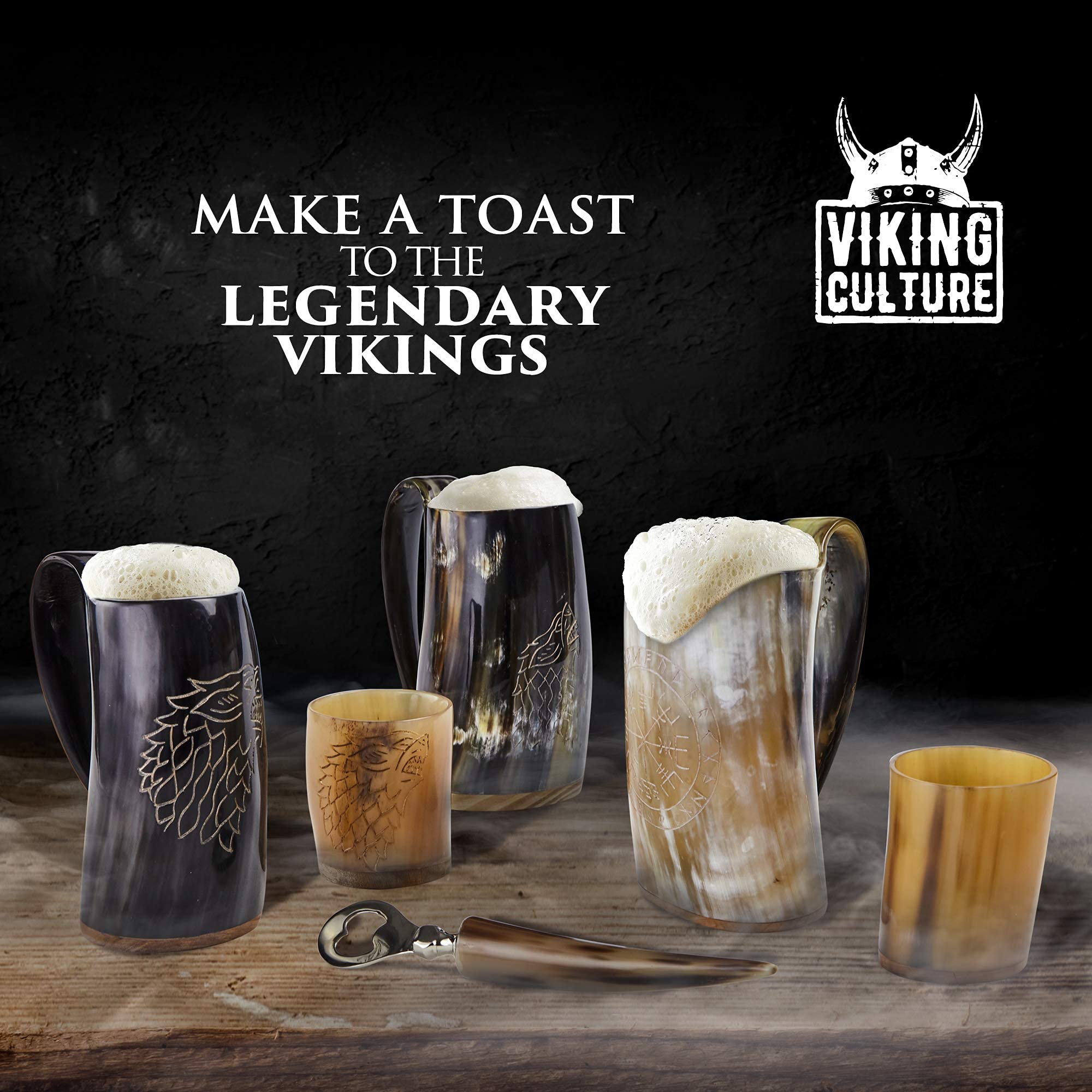 Viking Culture bottle opener with Norse motifs for convenient beverages