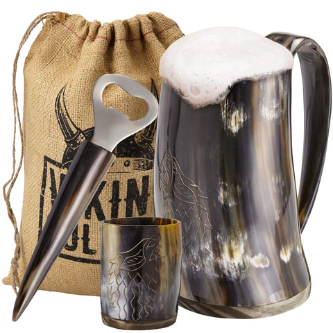 Viking Culture Viking horn mug 16oz ideal for beer enjoyment