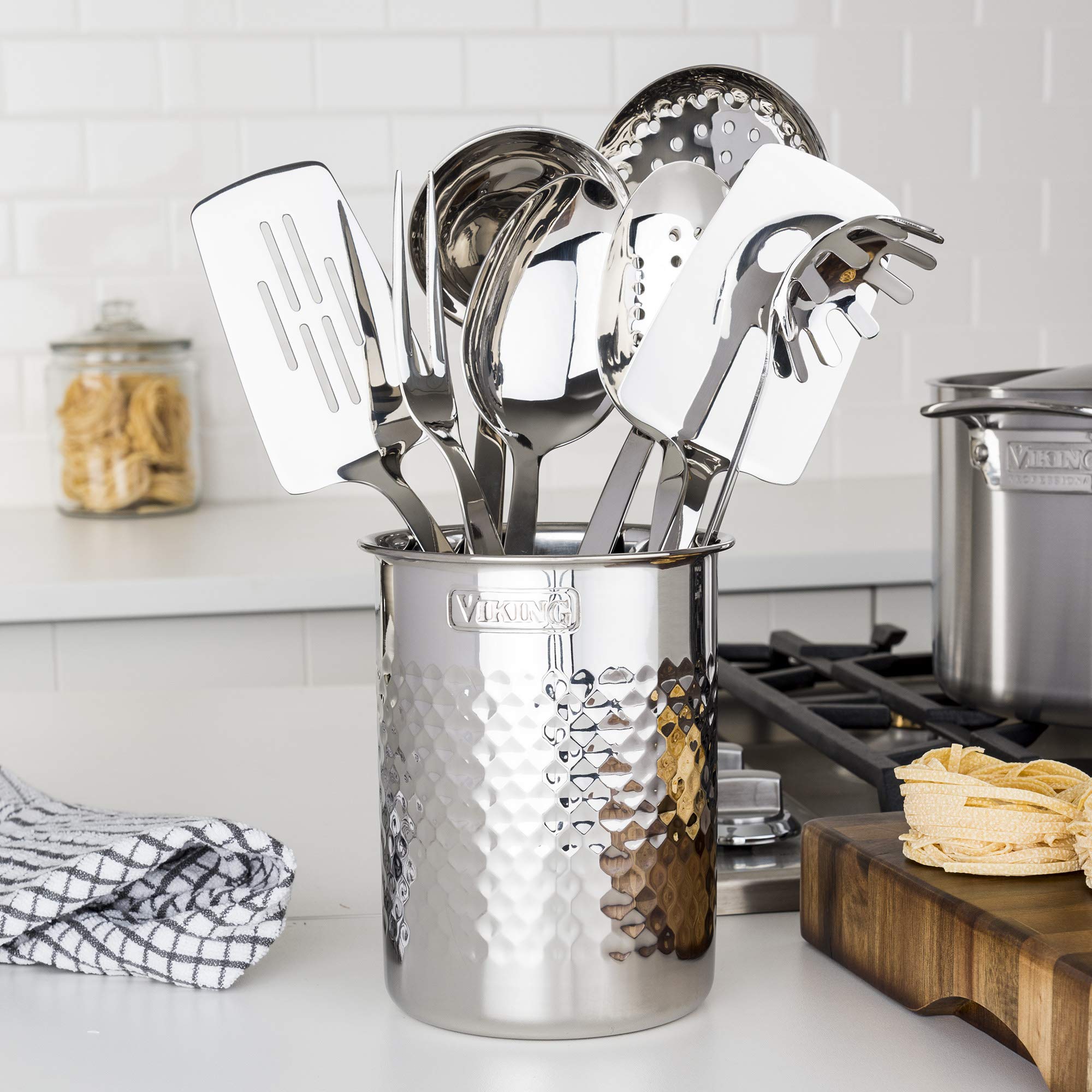Viking hammer texture close-up highlighting durability and style for modern kitchens