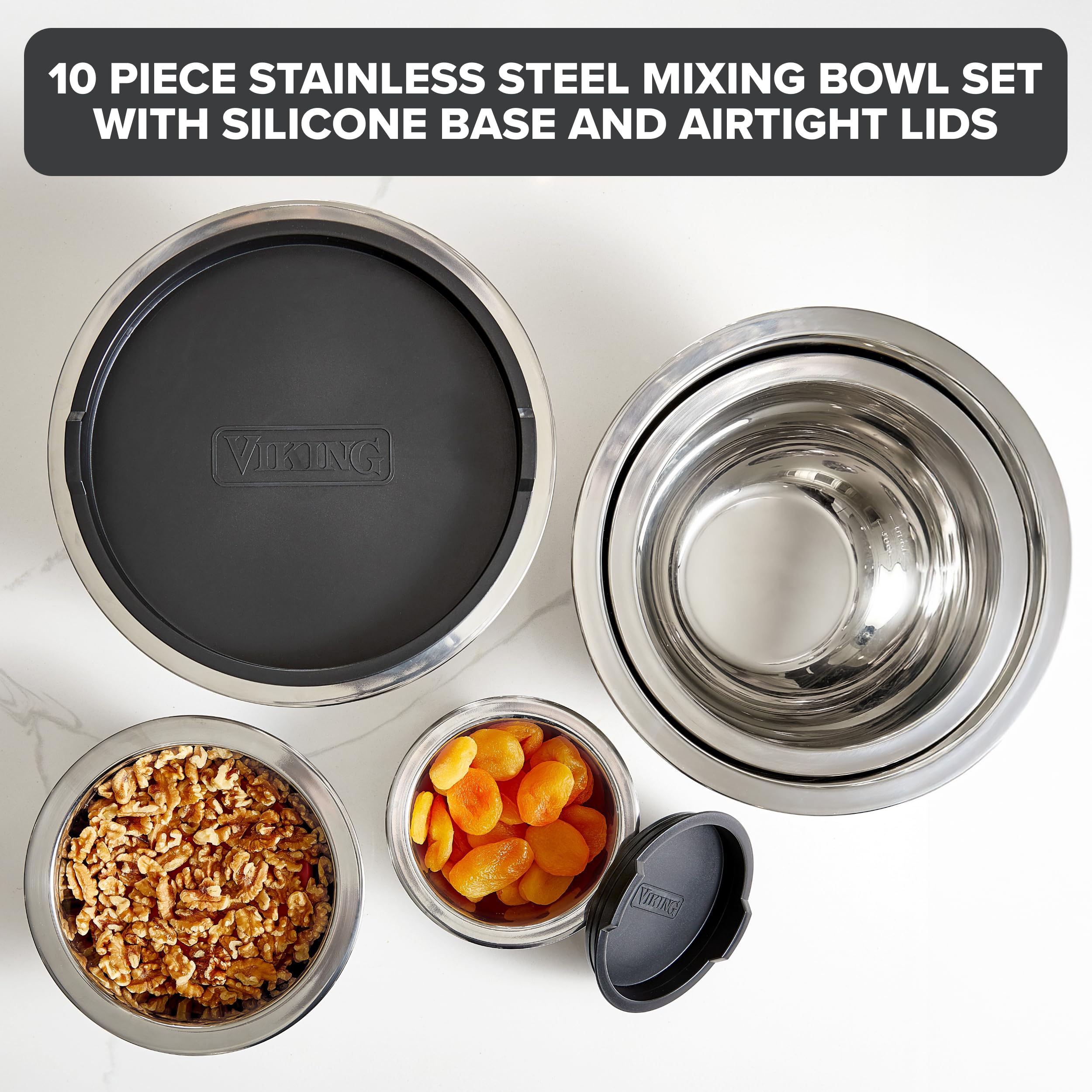 Viking 1.5 qt mixing bowl showing non-slip base for stability