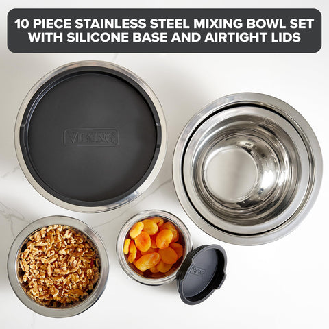 Viking 1.5 qt mixing bowl showing non-slip base for stability