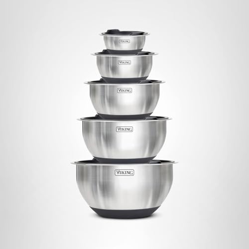 Viking bowls feature non-slip bases to protect counters