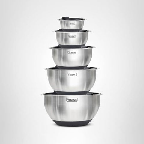 Viking bowls feature non-slip bases to protect counters