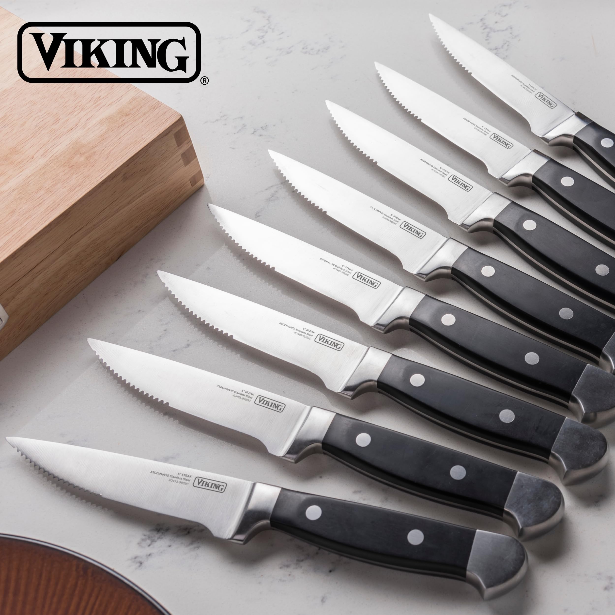 Lifetime-backed Viking knives offer durable reliability for home cooks.