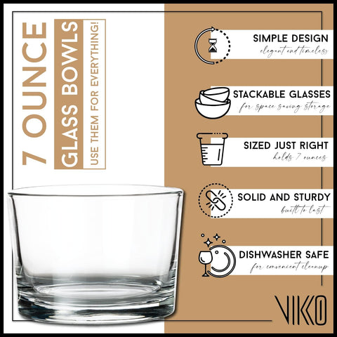 Vikko 7oz dessert cups showcasing layered desserts