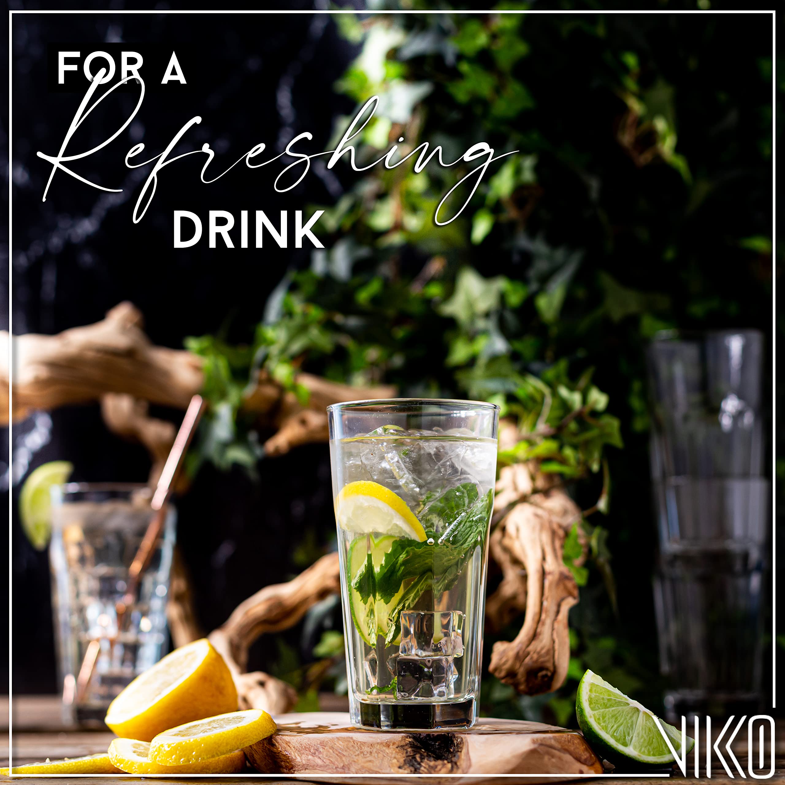 Vikko glassware featuring ridged grip for secure handling during drinks